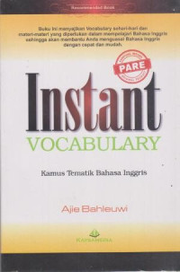Image of Instant Vocabulary Kamus tematik Bahasa Inggris